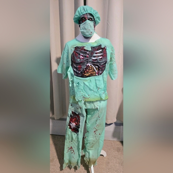 Spirit Zombie Surgeon Costume - Light Green - Picture 2 of 8